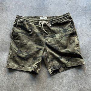 Mens Goodthreads 6" pull-on stretch canvas shorts, size medium